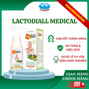 Lactodiall Nước tắm thảo dược cho bé làm sạch nhẹ nhàng, thơm da giúp ngăn ngừa rôm sẩy, hăm da, kê sữa mụn nhọt
