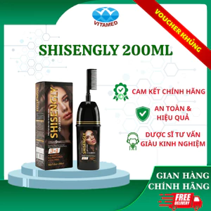 Dầu Gội Phủ Bạc SHISENGLY Chai 200ml Giúp Tóc Đen Bóng Mượt