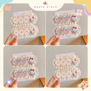 Set 2 Dán Mái Nhỏ Dán Tóc Phong Cách Đồng Quê Nàng Thơ Lolita Ulzzang Style Hàn Quốc Quà Tặng