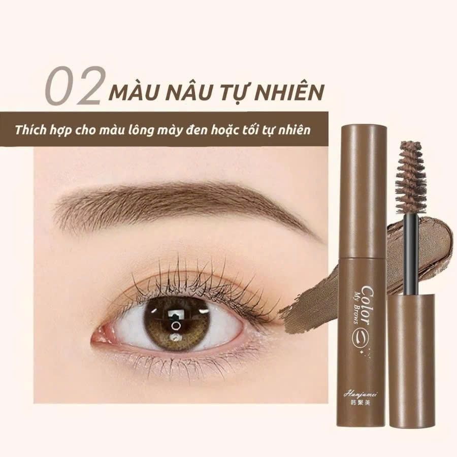 Mascara chải lông mày, Gel lông mày màu tự nhiên chống nước và chống mưa, bút kẻ lông mày bền màu