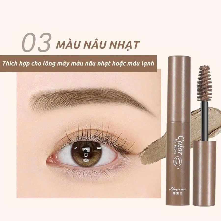 Mascara chải lông mày, Gel lông mày màu tự nhiên chống nước và chống mưa, bút kẻ lông mày bền màu
