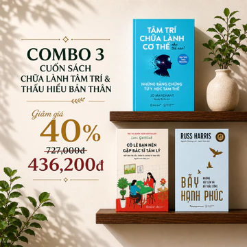 Sách bộ Tâm lý: Bẫy hạnh phúc + Bạn nên gặp bác sĩ tâm lý + Tâm trí chữa lành cơ thể như thế nào?