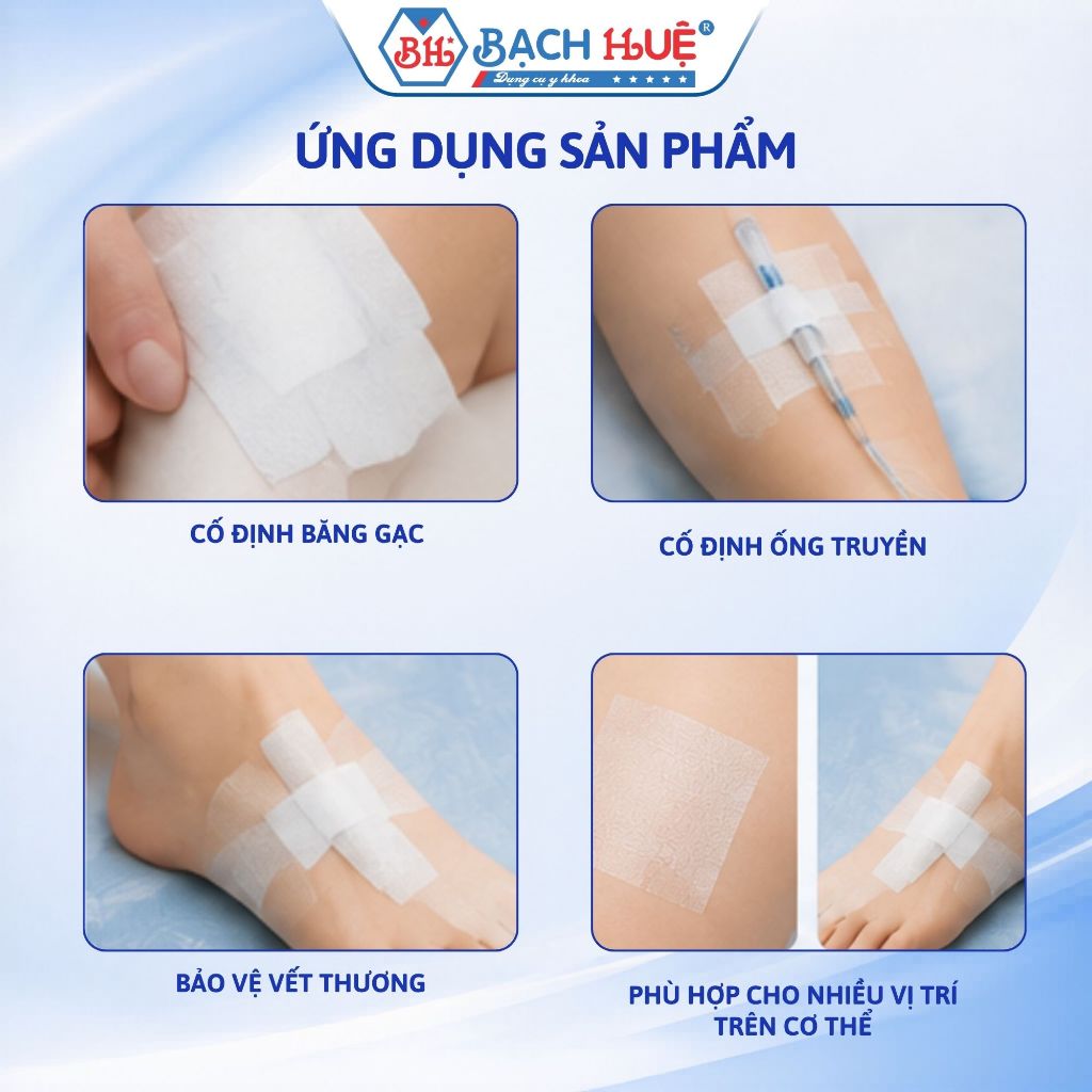 Băng Keo Fix- Roll Y Tế Vải Không Dệt PLAID– Băng Dính Cố Định Cuộn Co Giãn Thoáng Khí Cỡ 10cmx10m/15cmx10m