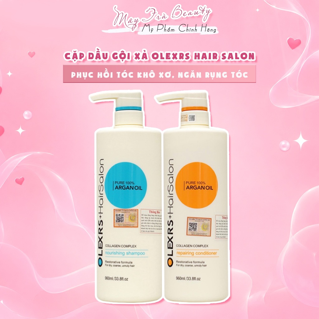 Dầu Gội, Xả Olexrs Hair Salon Cho Tóc Khô Xơ Hư Tổn Tóc Gàu Ngăn Rụng Tóc 500ml