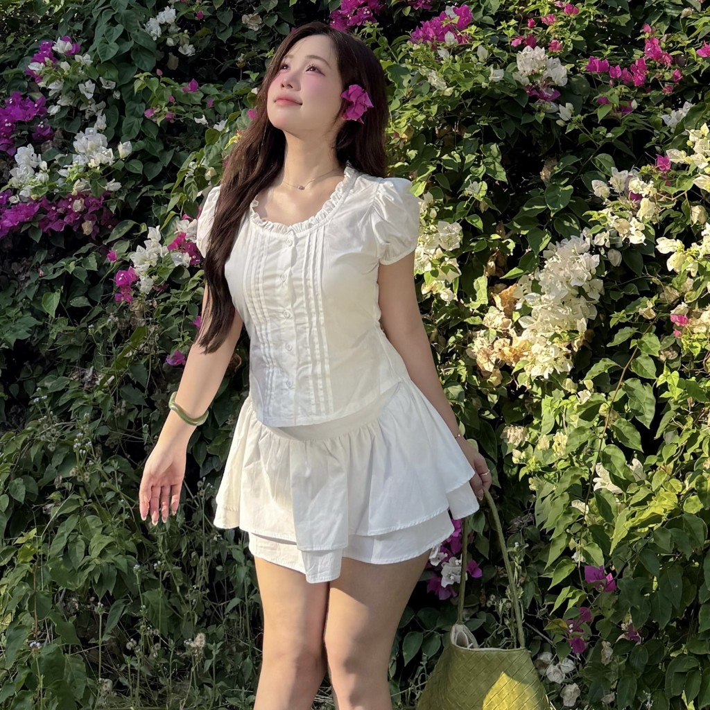 (HAVANA) Set áo ALISSA cổ bèo kèm chân váy SAT435