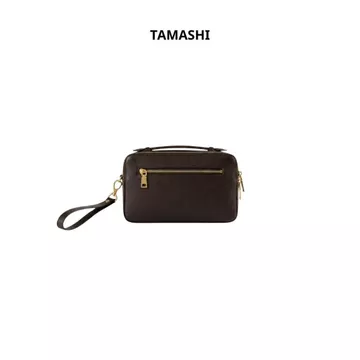 Túi cầm tay nam da thật clutch nam công sở túi golf da Epsom nhập khẩu CL45 màu nâu