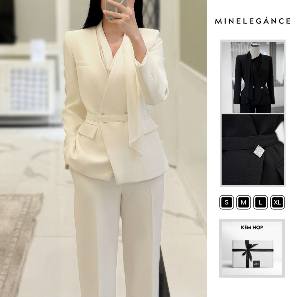 MINELEGÁNCE | SET VEST QUẦN ỐNG ĐỨNG CÔNG SỞ, SANG TRỌNG - MIN978