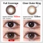 Magister Kính Áp Tròng 14.5MM Dòng Lumina Dòng Bộ truyện Cặp 6 tháng Honey Coco lens kính mềm Ice Brew 0-8 độ