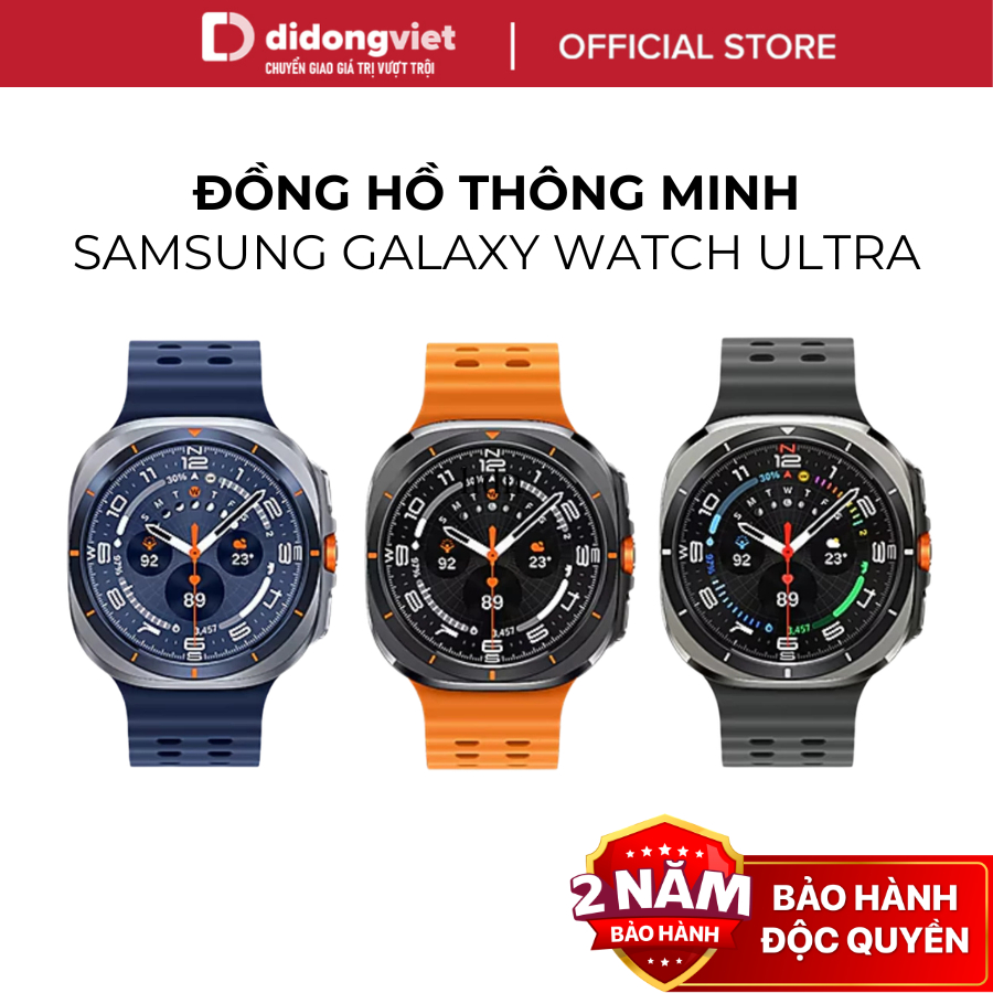 Đồng Hồ Thông Minh Samsung Galaxy Watch Ultra 47mm L705 (LTE) - Viền Titanium, GPS - Hàng Chính Hãng