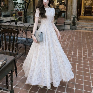 Đầm thiết kế ren nhũ xèo sang chảnh Váy thiết kế dự tiệc nhũ xoè trẻ MN5