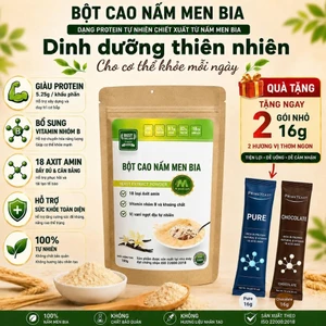 Bột nấm men bia 100g vị vani, protein thực vật thuần chay, vitamin nhóm B tăng năng lượng, giảm mệt mỏi