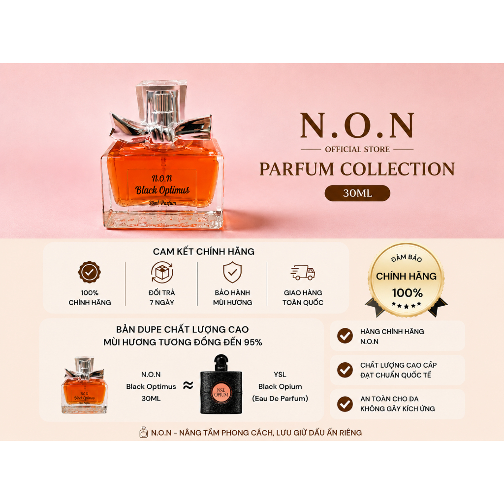 Nước hoa nữ - non black optimus - Lãng mạn, ấp áp, gợi cảm