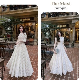 Đầm thiết kế ren nhũ xèo sang chảnh Váy thiết kế dự tiệc nhũ xoè trẻ MN5