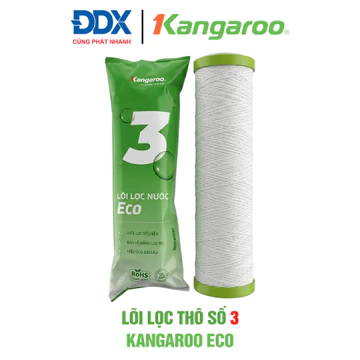 Lõi số 3 Kangaroo Eco (XB) | Lõi bông nén PP 1 Micron Kangaroo khử mùi, cải thiện vị nước
