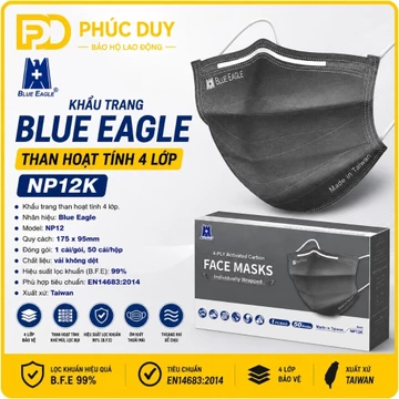 😷 KHẨU TRANG THAN HOẠT TÍNH BLUE EAGLE NP12K 4 Lớp • Chính Hãng
