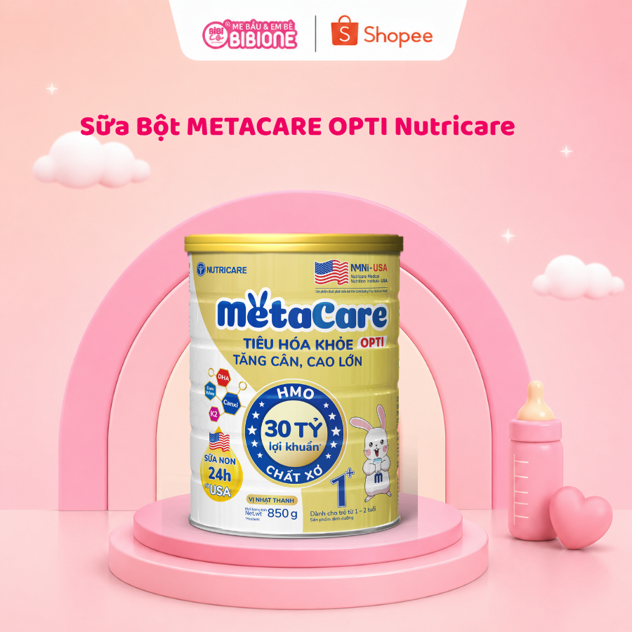[Date Mới] Sữa Bột Nutricare Metacare Opti 0+, 1+, 2+ - Tăng Cân Bền Vững