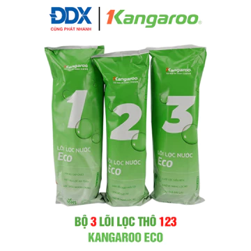 Bộ lõi lọc thô 123 Kangaroo Eco | Bộ Lõi Lọc KANGAROO 1-2-3 - Giá 3 Lõi Lọc Chỉ 98K