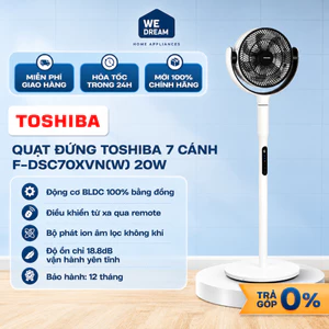 Quạt Tuần Hoàn Toshiba F-DSC70XVN(W) 7 Cánh 20W - Hàng Chính Hãng