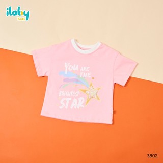 Mix set bộ bé gái ILABY HCM áo thun co giãn 4 chiều và chân váy jeans chữ A đính cúc [3802+3403]