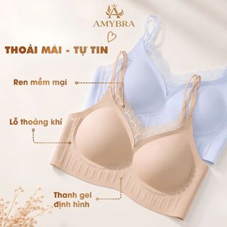[ BST HÈ ] Áo Ngực Nữ AMYBRA Đúc Su Không Gọng Êm Ái, Áo Lót Nữ Phối Ren Mềm Gợi Cảm A2606