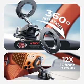 Giá Đỡ Điện Thoại Ô Tô LISEN Nam Châm Từ Tính Mạnh Hút Chân Không Xoay 360 Độ - The Ring