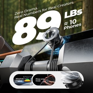 Giá Đỡ Điện Thoại Ô Tô LISEN Nam Châm Từ Tính Mạnh Hút Chân Không Xoay 360 Độ - The Ring