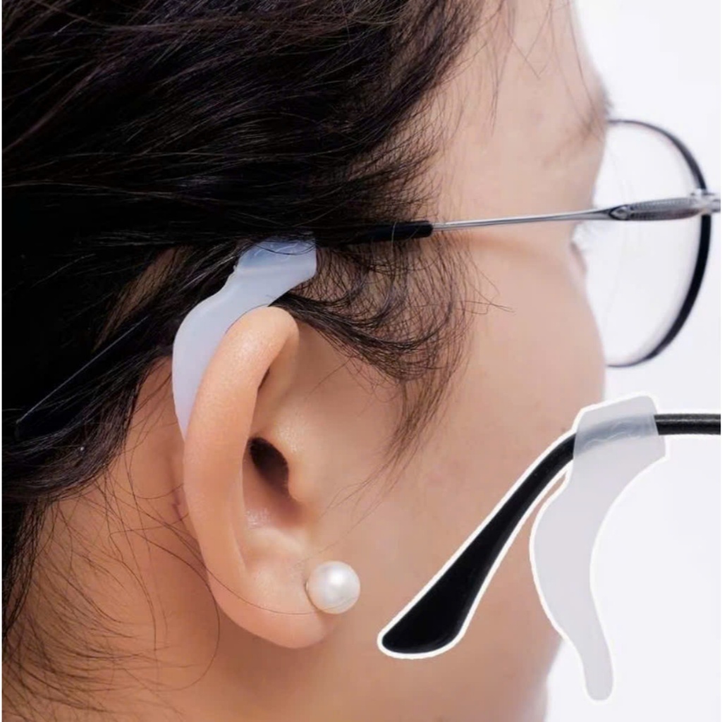 Cài tai silicone cố định kính chống tuột, rơi kính tiện dụng chơi thể thao (1 Cặp)