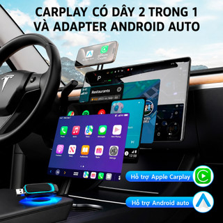 Android Auto 2 trong 1 Bộ chuyển đổi CarPlay không dây Kết nối tự động không dây Cắm và chạy WiFi Có dây Không dây USB