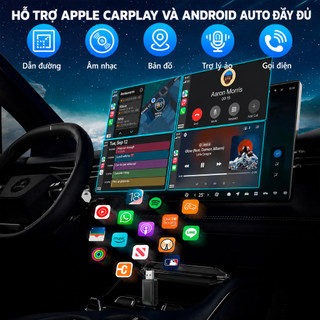 Android Auto 2 trong 1 Bộ chuyển đổi CarPlay không dây Kết nối tự động không dây Cắm và chạy WiFi Có dây Không dây USB