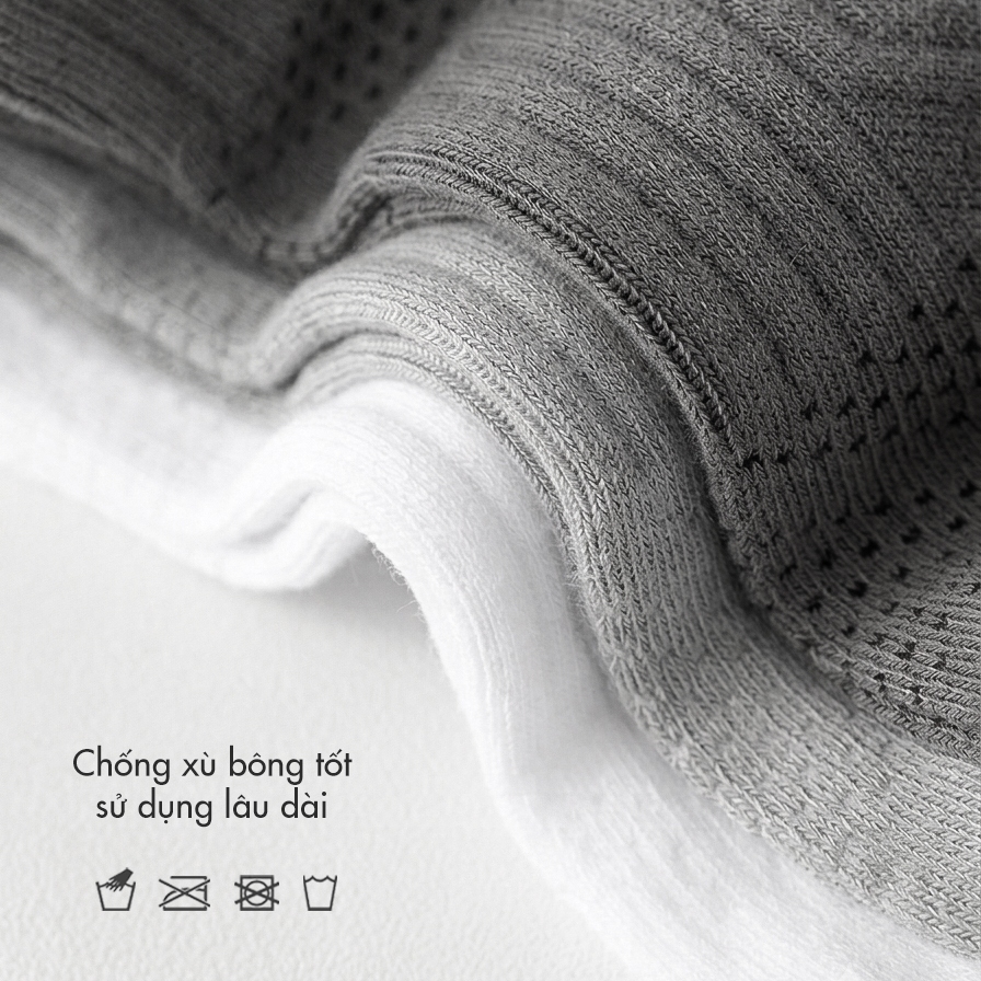 Tất vớ thể thao nam cổ vừa công nghệ dệt tổ ong êm ái thoáng khí thấm hút mồ hôi tốt - Ekiu Shop