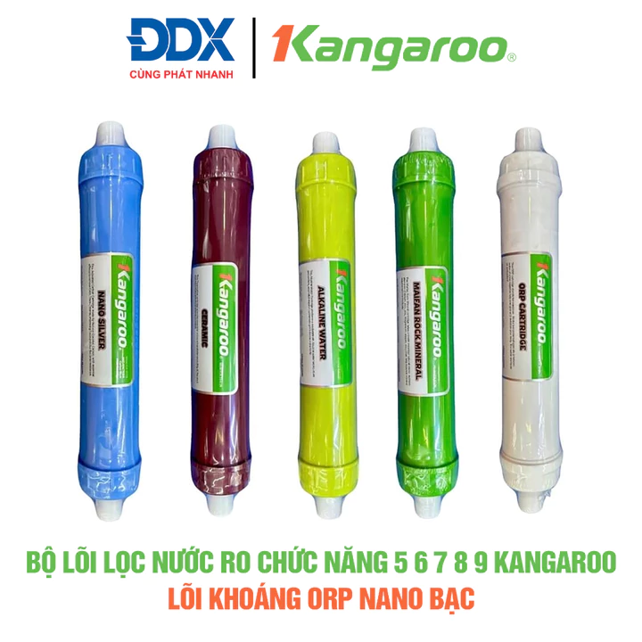 Bộ 5 lõi lọc chức năng 56789 Kangaroo |Bộ lõi lọc chức năng 56789 Kangaroo chính hãng bổ sung khoáng