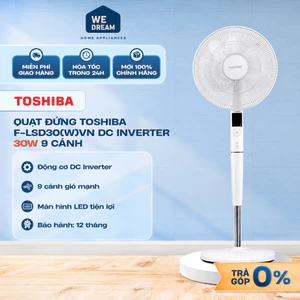 Quạt Đứng DC Inverter Toshiba F-LSD30(W)-VN 9 Cánh 45W - Hàng Chính Hãng