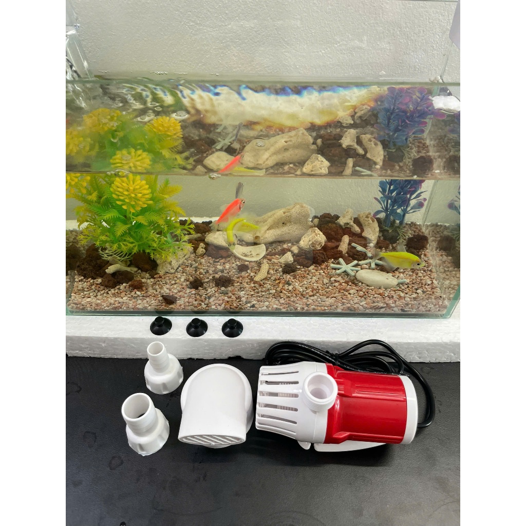 (Chỉ có bơm) Bơm chìm mini 12V 20W dùng tiểu cảnh, hồ cá, quạt hơi nước, không giật, tiết kiệm điện, cảm biến chống cạn