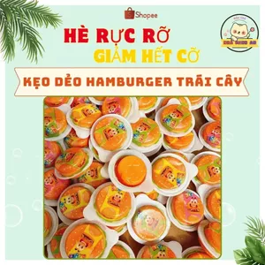 Kẹo Dẻo Hamburger Mini Tròn Ngộ Nghĩnh Kẹo Dẻo Trái Cây Đa Tầng Sắc Màu, Món Ăn Vặt