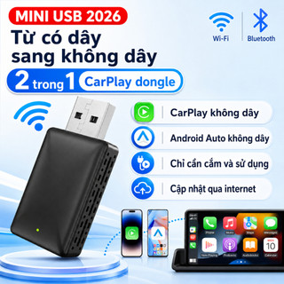 Android Auto 2 trong 1 Bộ chuyển đổi CarPlay không dây Kết nối tự động không dây Cắm và chạy WiFi Có dây Không dây USB
