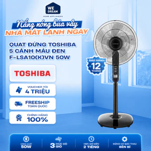 Quạt Đứng Toshiba F-LSA10(K)VN 5 Cánh 50W - Hàng Chính Hãng