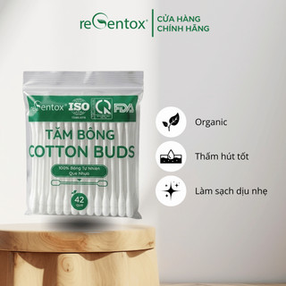 [QÙA TẶNG] Tăm Bông Loại 42 Que/ Túi, Chất Bông Cotton Tự Nhiên, Mềm Êm An Toàn Cho Tai