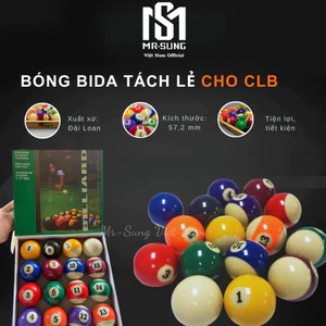 Bóng Bida Tách lẻ CÔ GÁI HELIX - Yanmeiya Mắt Gà Trắng Vàng- Tách Lẻ Tất Cả Các Số - MR SUNG VIỆT NAM
