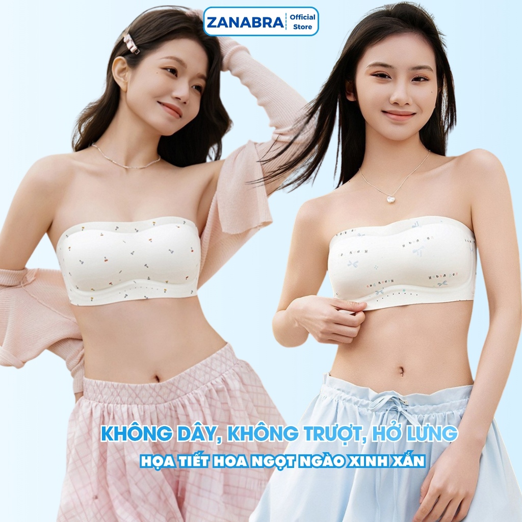 [ Mẫu Mới 2026 ] Áo ngực nữ, Áo lót nữ không dây chống tuột nâng V1 không gọng có đệm ngực gom quả chống xệ ZANABRA A620