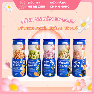 Bánh Ăn Dặm Biobaby – Giàu Canxi & Chất Xơ, Bổ Sung Dưỡng Chất Cho Bé Ăn Dặm - Hũ 40g