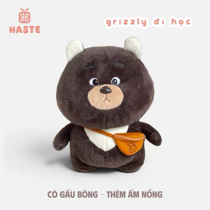 Gấu Thú Bông Gấu Nâu Grizzly Đeo Túi Đi Học Lông Siêu Mềm Mịn Siêu Dễ Thương Quà Tặng Độc Đáo