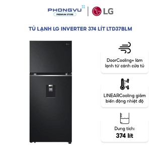 Tủ lạnh LG Inverter 374L LTD37BLM - Ngăn lấy nước ngoài, Fresh 0 Zone, Đen lì - Bảo hành 24 tháng
