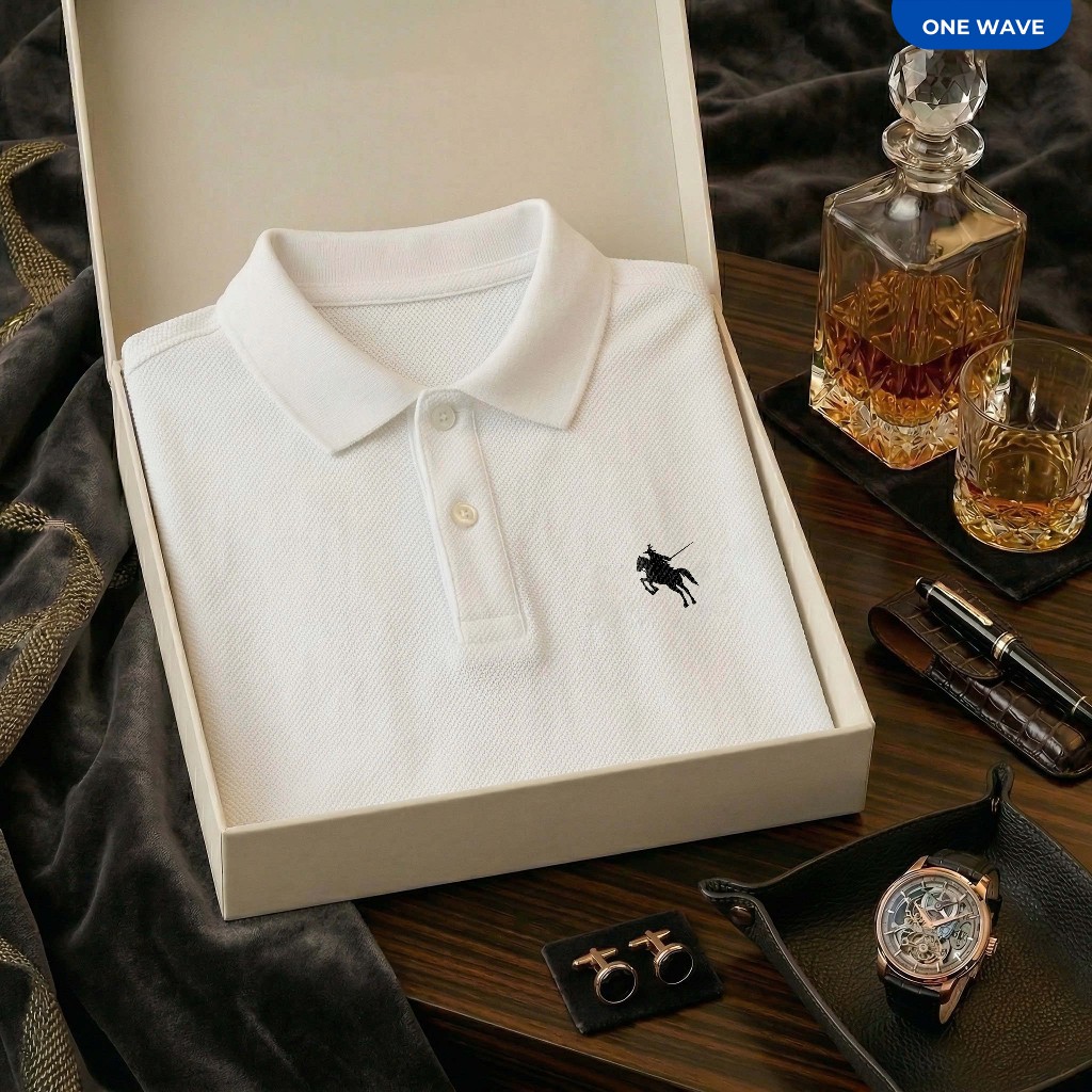 Áo thun polo ONE WAVE [Tặng Kèm Hộp] Chất Cotton Duracot Cao Cấp Thoáng Khí Phong Cách Lịch Sự Hiện Đại PLW065