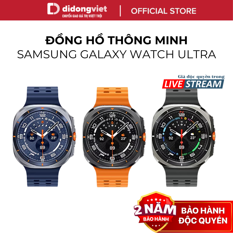 (KOL) Đồng Hồ Thông Minh Samsung Galaxy Watch Ultra 47mm L705 (LTE) - Viền Titanium, GPS - Hàng Chính Hãng