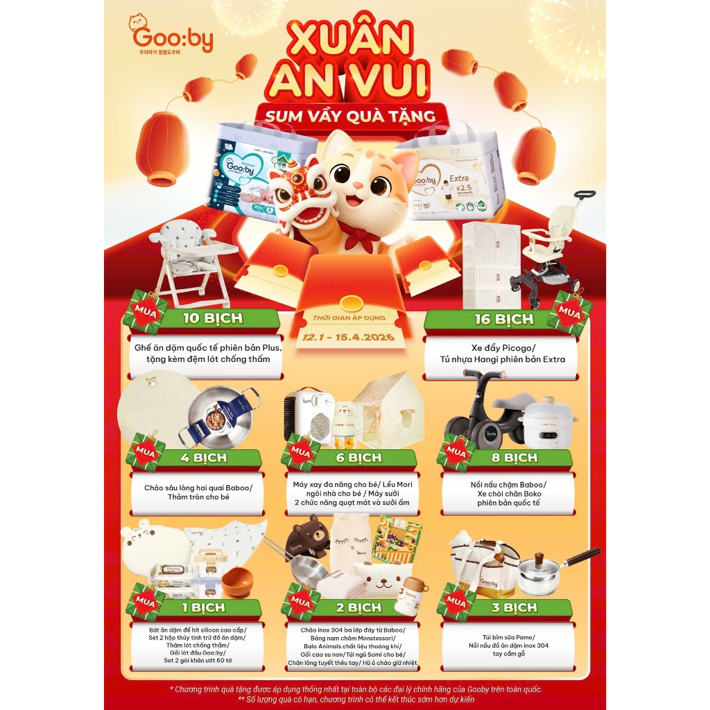 Tã/bỉm dán và quần Gooby chính hãng Extra/Premium đủ size NB/S/M/L/XL/XXL/XXXL chống tràn hiệu quả