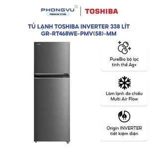 Tủ lạnh Toshiba Inverter 338L GR-RT468WE-PMV(58)-MM - Khử mùi PureBio, Origin Fresh - Bảo hành 24 tháng