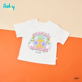 Mix set bé gái ILABY HCM áo thun cotton co dãn 4 chiều và chân váy jeans mềm đính nơ [3891+3862]