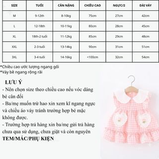 Váy bé gái sát nách sọc caro tai thỏ thời trang bé gái mùa hè phong cách Hàn D1351
