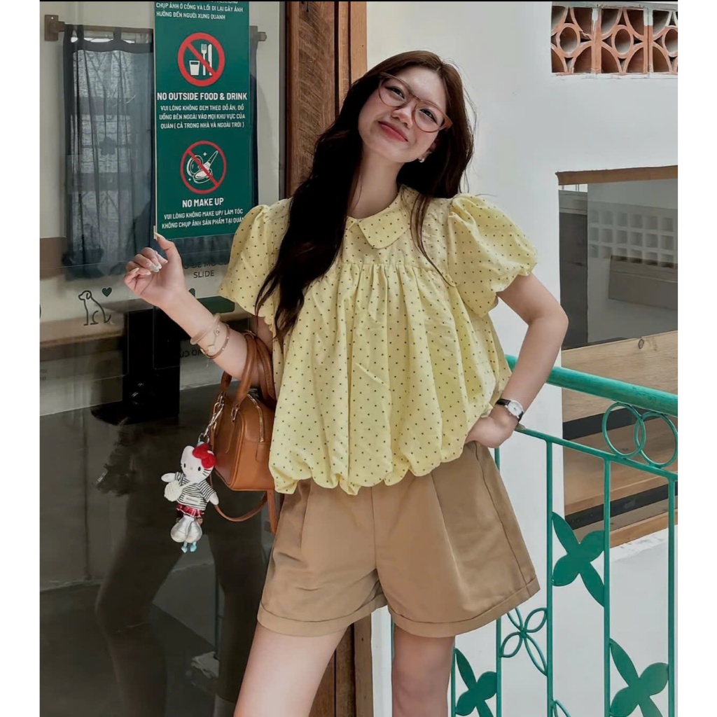 Áo kiểu hottrend nữ áo bí cổ sen xinh xắn trẻ trung TL.Online Shop Thời Trang Nữ  - A191