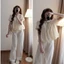 Áo chấm bi cổ sen dáng bí LinhTây.Clothing -A10